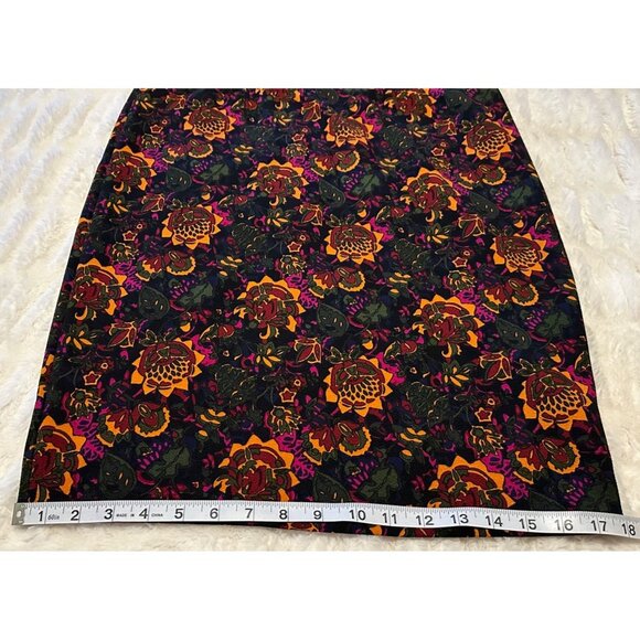 Women's LuLaRoe Floral Straight & Pencil Midi Skirt Polyester Blend Size Large - Picture 10 of 12